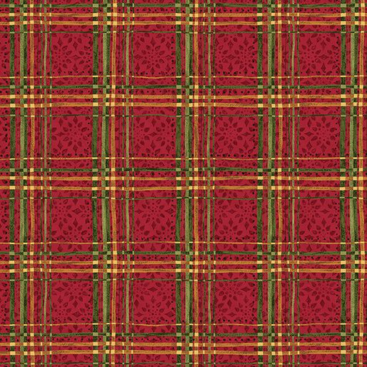 Benartex Star Of Wonder - Star Of Light Plaid Red