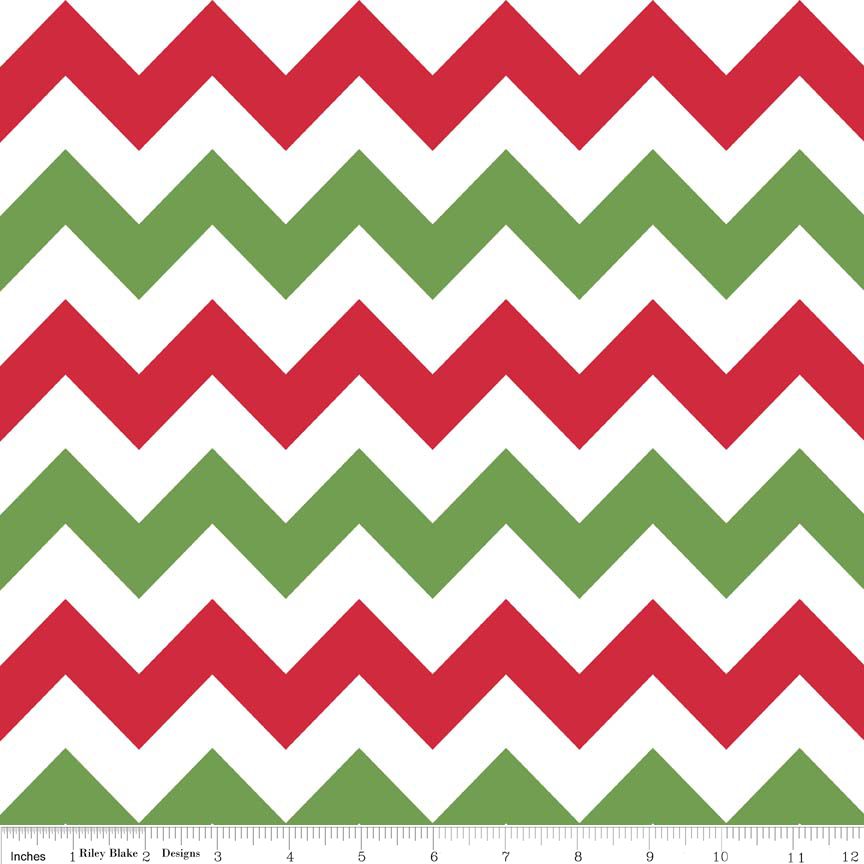 Riley Blake Medium Chevron C320-07 Christmas