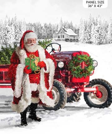 Northcott Here Comes Santa Panel DP24065 10