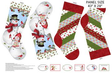 Northcott Winter Welcome Stocking Panel DP24101 10