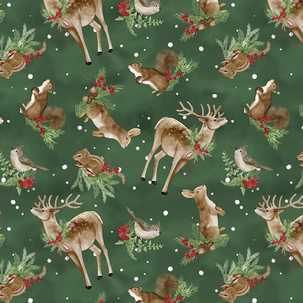 Wilmington Prints Woodland Snowman 27737 727