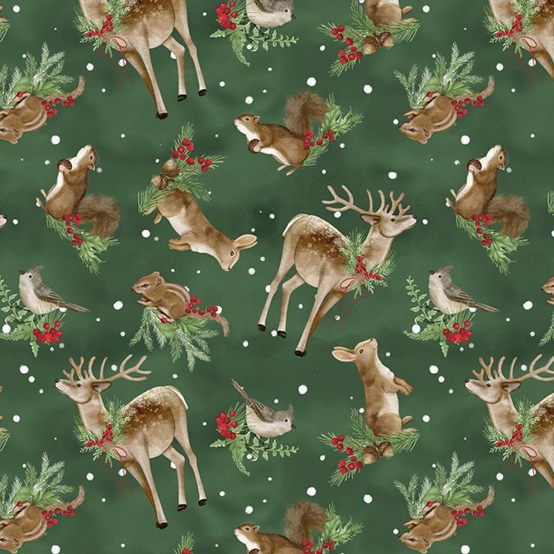 Wilmington Prints Woodland Snowman 27737 727