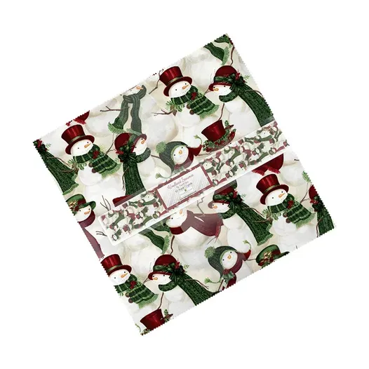 Wilmington Prints Woodland Snowmen Layer Cake