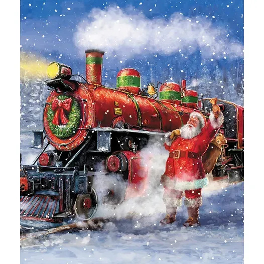 Riley Blake More Christmas Wishes Panel PD16553