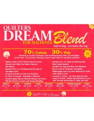 Quilters Dream Batting Double 70-30 96x93