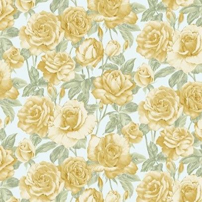 Benartex Grandeur Rose Yellow