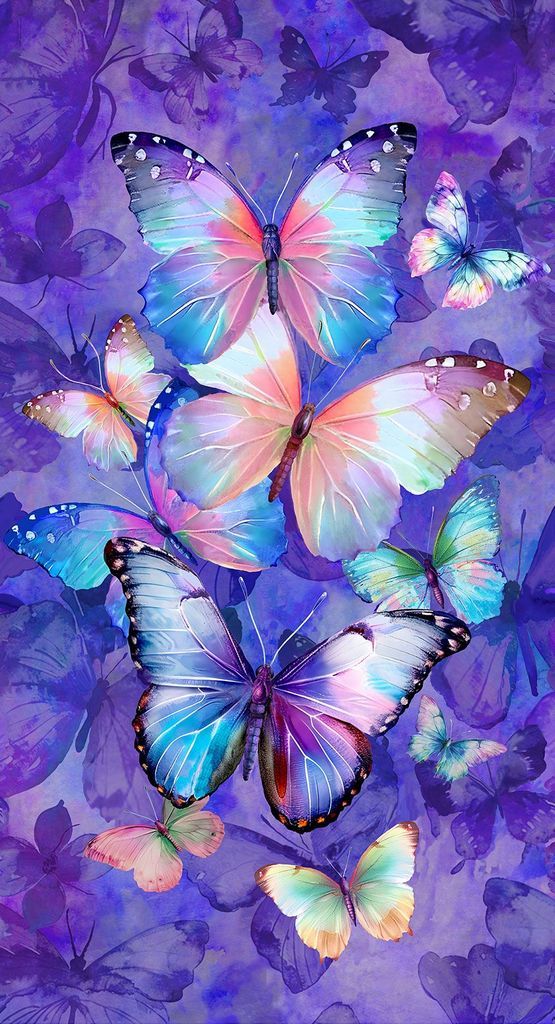 Timeless Treasures Panel CD3776 Purple
