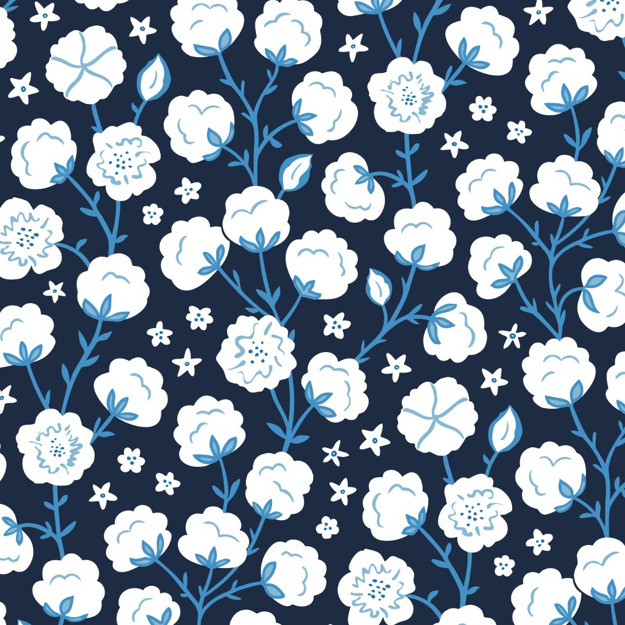 Dashwood Studioes Sapphire Skies 2485 Cotton Flowers