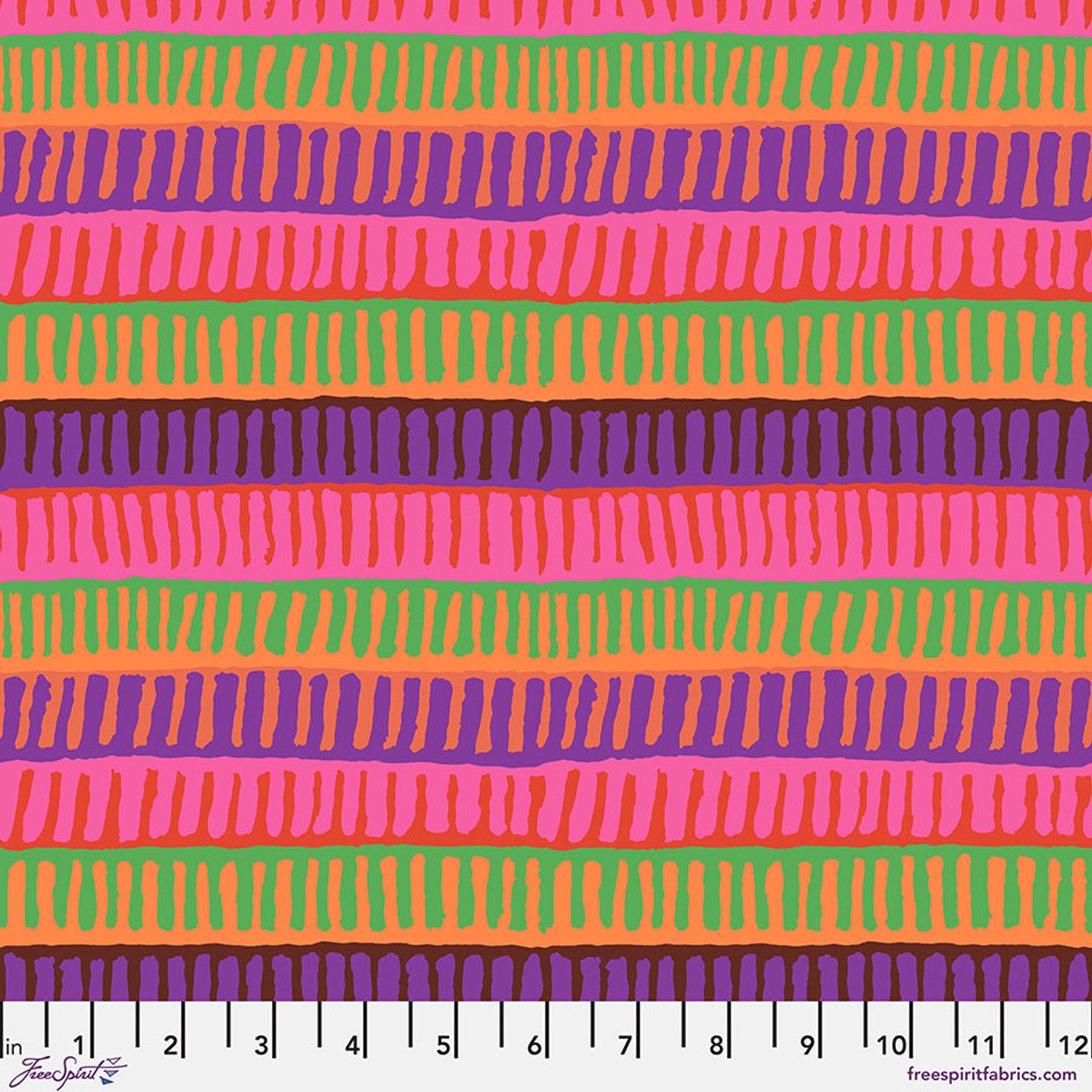 Free Spirit Kaffe Fassett Aug25 Zipper Stripe Red