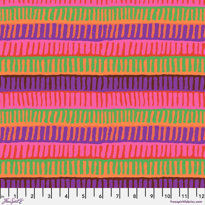 Free Spirit Kaffe Fassett Aug25 Zipper Stripe Red