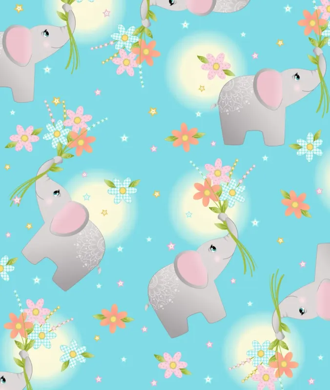 Oasis Fabrics Wee Ones Elephants Coordinate 59 6941