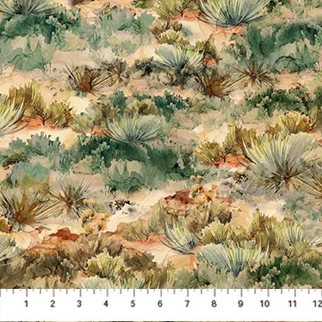 Northcott The Great Outdoors Desert Scene Rust/Multi DP28449-37