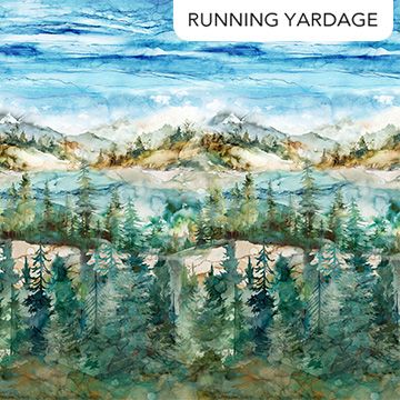 Northcott The Great Outdoors Mountain Ombre Teal/Multi DP28453-64
