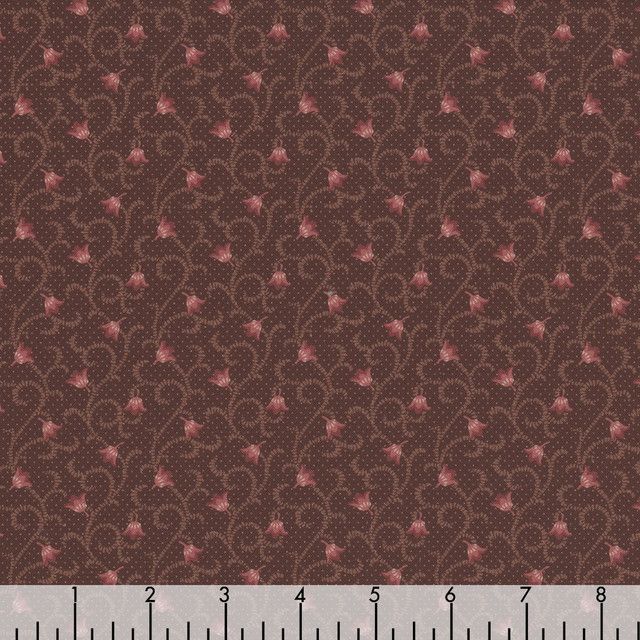 Marcus Fabrics Evelyn&#39;s Hope Chest R101077D Brown