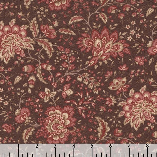 Marcus Fabrics Evelyn&#39;s Hope Chest R101074D Brown