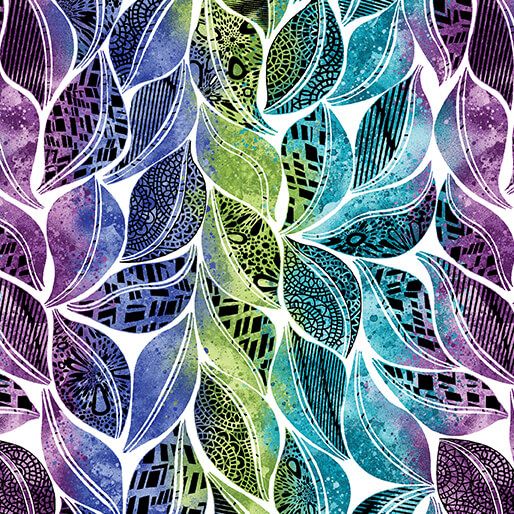 Benartex Go With The Flow Flow White/Multi