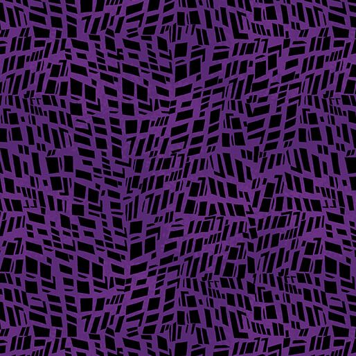 Benartex Go With The Flow Mosaic Shards Dark Purple