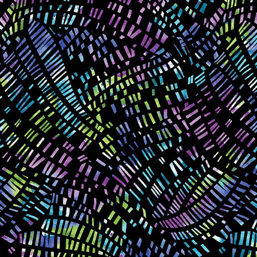 Benartex Go With The Flow Mosaic Flow Black/Multi