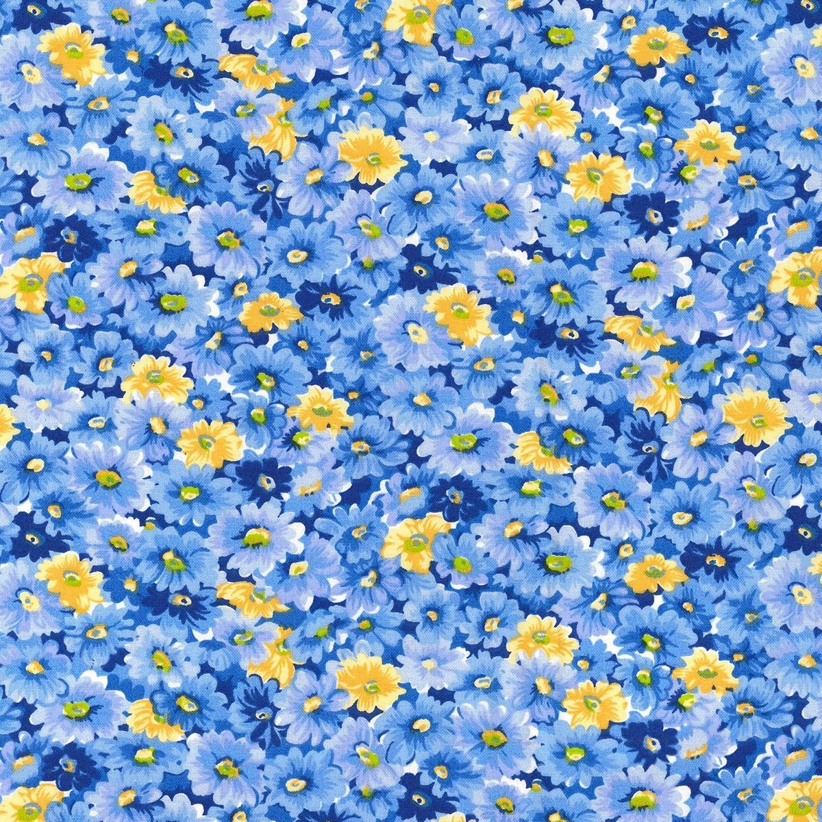 Fabric Traditions Keepsake Calico Blue Packed Blue Floral