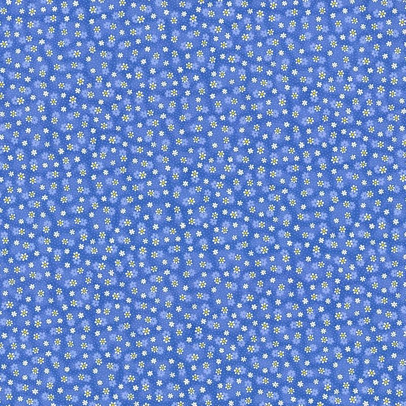 Fabric Traditions Keepsake Calico Small Spaced Daisy Blue