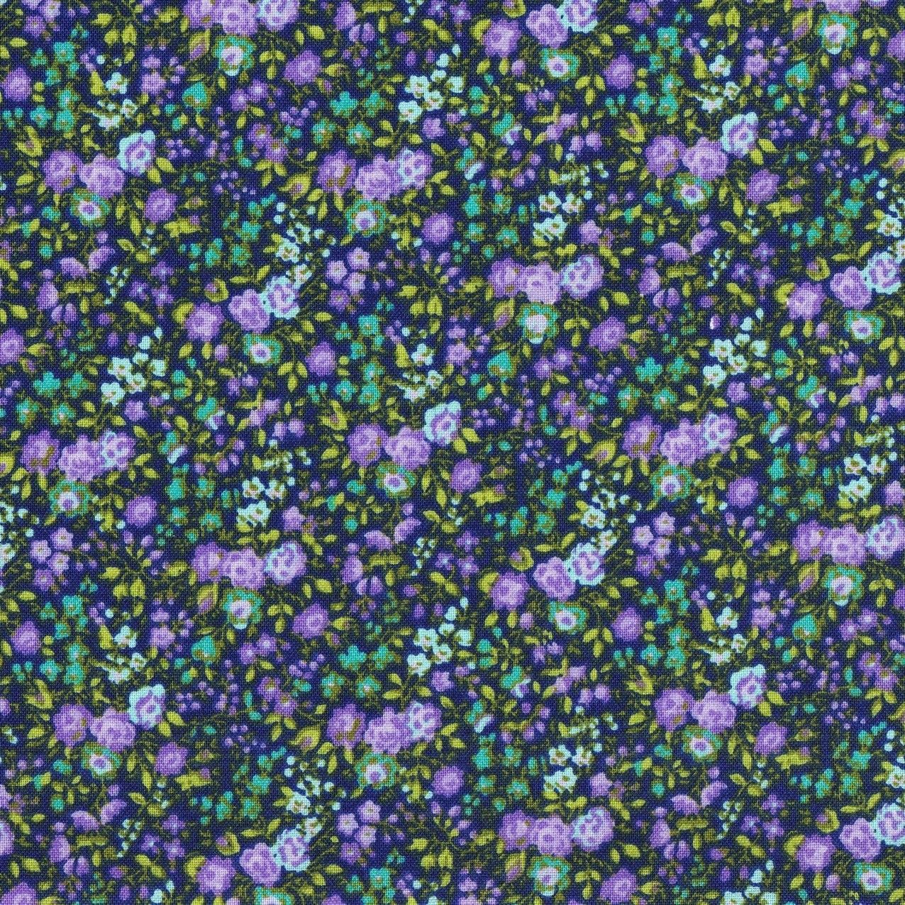 Fabric Traditions Keepsake Calico Tiny Floral Purple