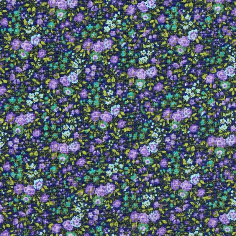 Fabric Traditions Keepsake Calico Tiny Floral Purple