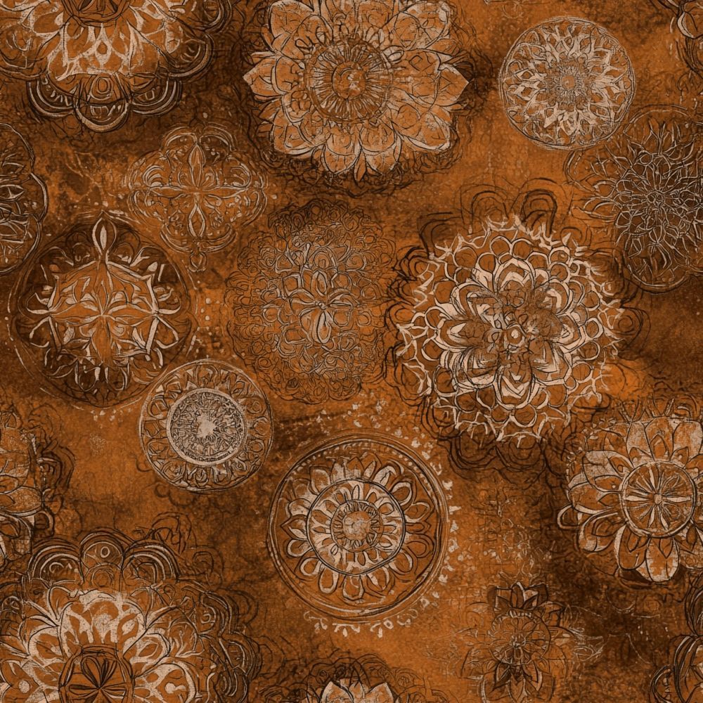 Marshall Dry Goods 108&quot; Vintage Medallion Toffee