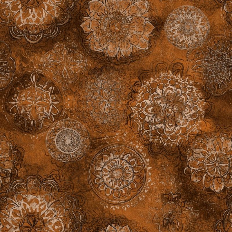 Marshall Dry Goods 108&quot; Vintage Medallion Toffee