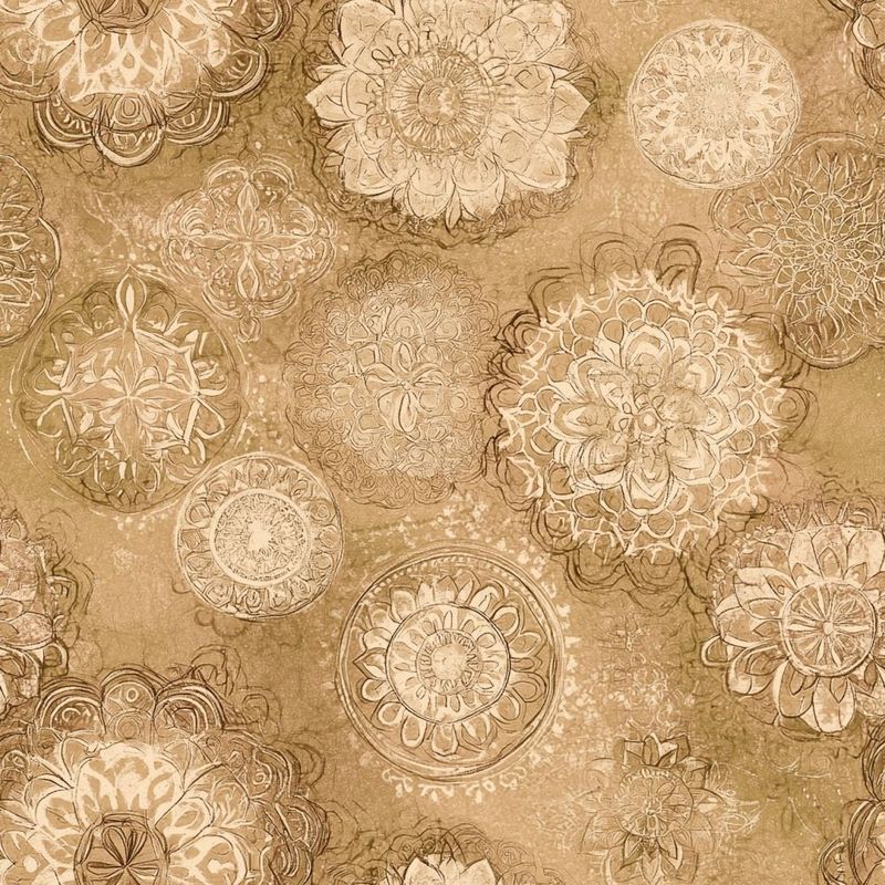 Marshall Dry Goods 108&quot; Vintage Medallion Camel