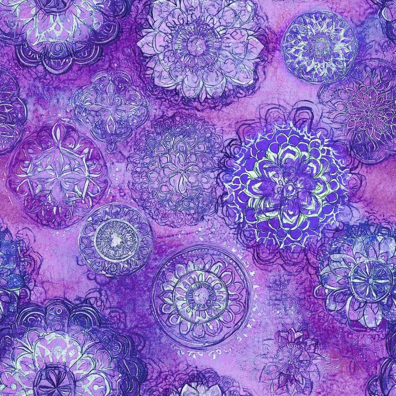 Marshall Dry Goods 108&quot; Vintage Medallion Grape