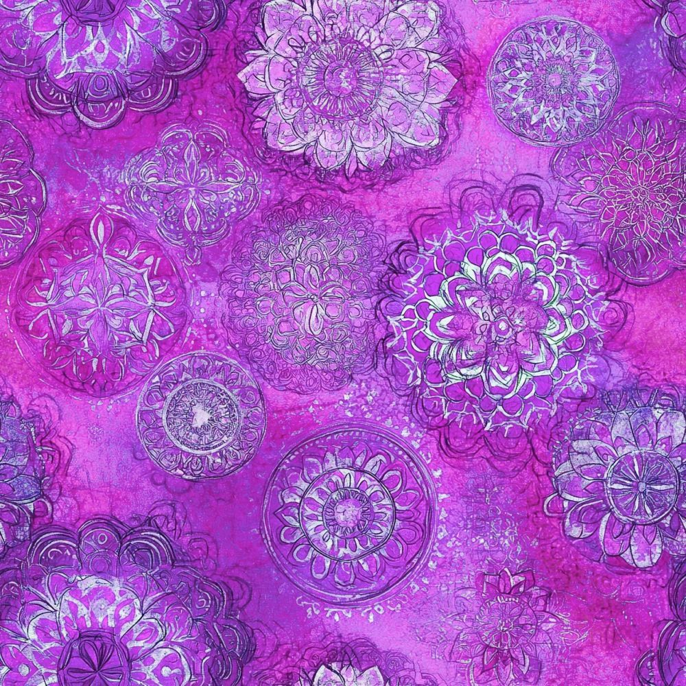 Marshall Dry Goods 108&quot; Vintage Medallion Plum