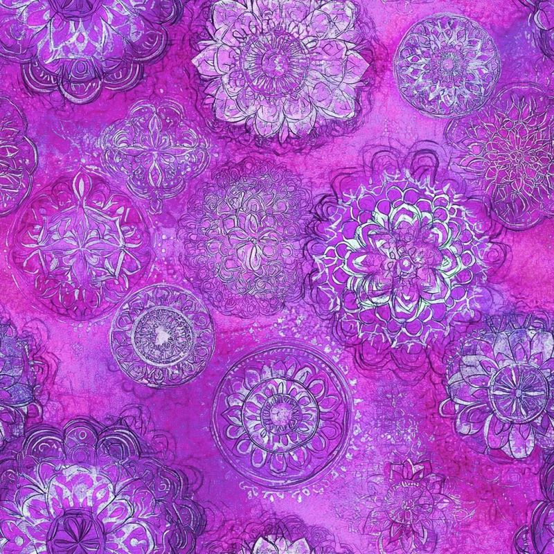 Marshall Dry Goods 108&quot; Vintage Medallion Plum