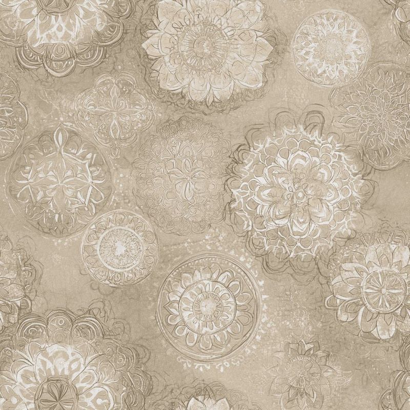 Marshall Dry Goods 108&quot; Vintage Medallion Taupe