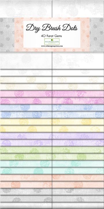 Wilmington Dry Brush Dots 40 Karat Gems Jelly Roll