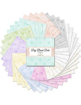 Wilmington Dry Brush Dots 5 Karat Gems Charm Pack