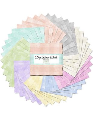 Wilmington Dry Brush Checks 5 Karat Gems Charm Pack