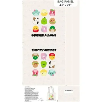 Northcott Squishmallows Canvas Bag Panel