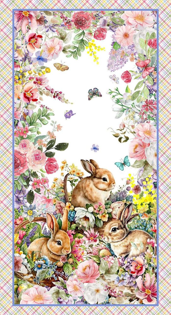 Henry Glass Basket Full Of Blessings Panel