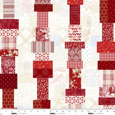 Studio E Fabrics Pieces Of America # 82 Red And Cream