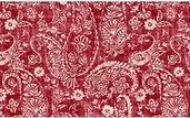 Studio E Fabrics Pieces Of America # 82  Red Paisley
