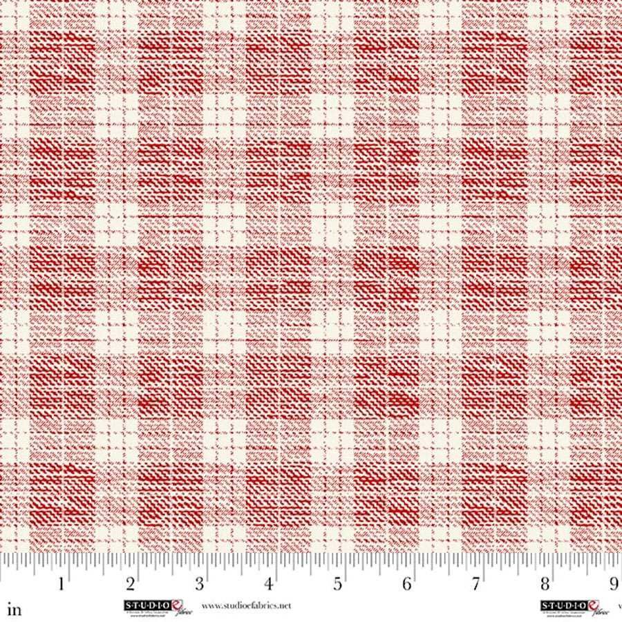 Studio E Fabrics Pieces Of America #  82 Red Plaid