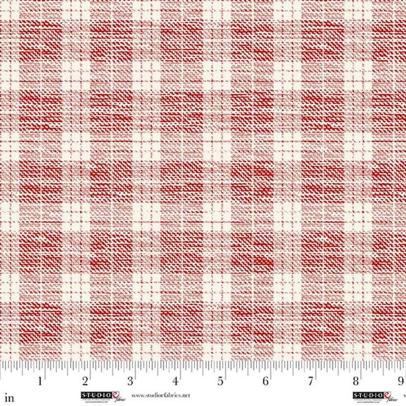 Studio E Fabrics Pieces Of America #  82 Red Plaid