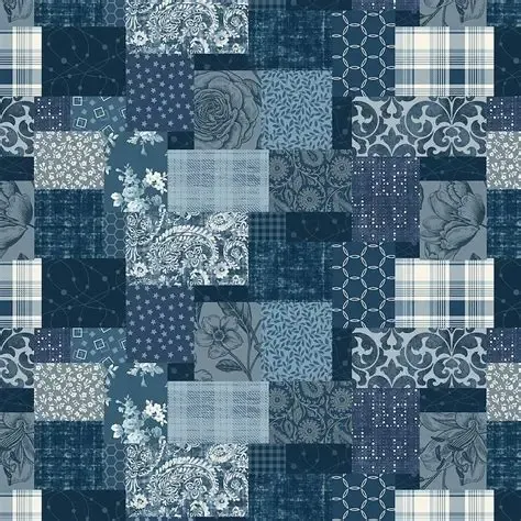 Studio E Pieces Of American #73 Patchwork Blue
