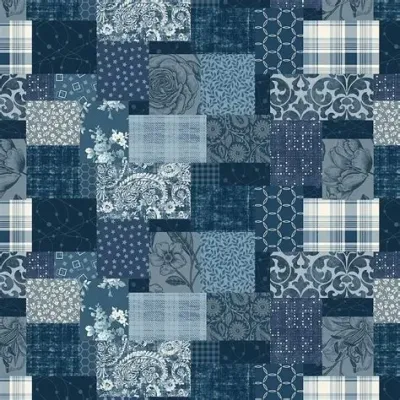 Studio E Pieces Of American #73 Patchwork Blue