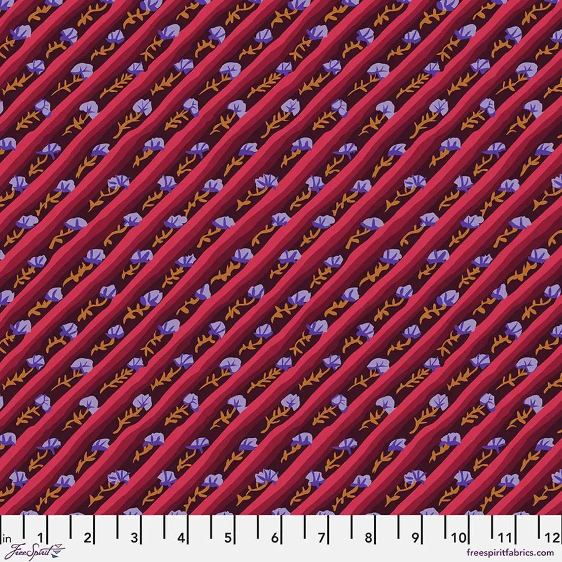 Kaffe Fassett Diagonal Poppy Aubergine