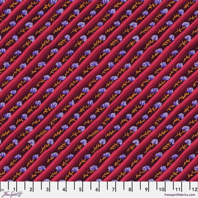 Kaffe Fassett Diagonal Poppy Aubergine
