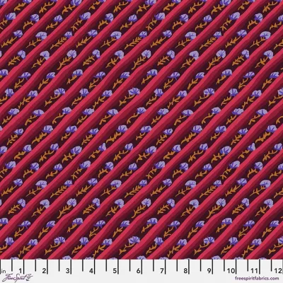 Kaffe Fassett Diagonal Poppy Aubergine