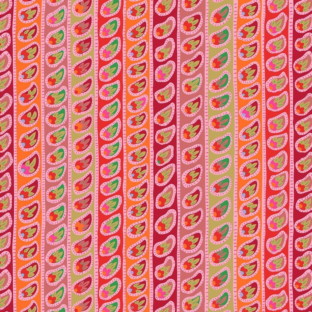Kaffe Fassett Paisley Stripe Red