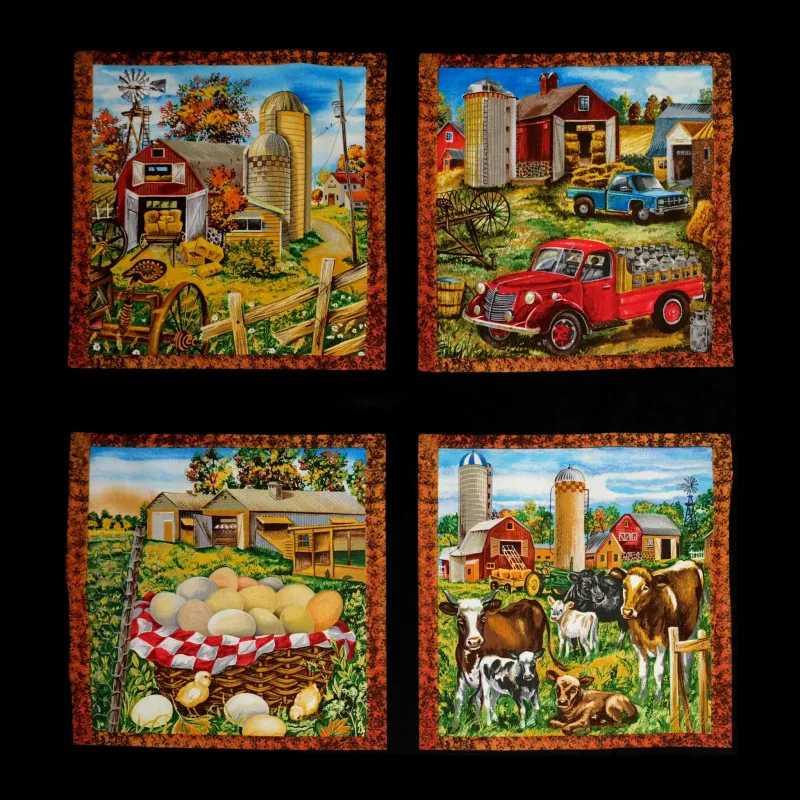 Blank Quilting Down On The Farm Panel 8183 099 Black