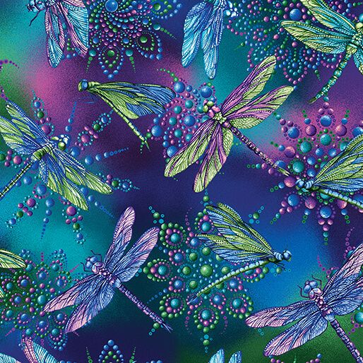 Benartex On Dragonfly Wings Small Dragonflies Multi